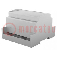 Enclosure: for DIN rail mounting; Y: 90mm; X: 87.8mm; Z: 62mm; grey