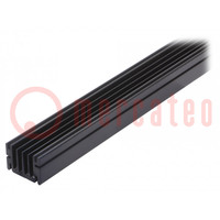 Heatsink: extruded; grilled; natural; L: 1000mm; W: 100mm; H: 15mm