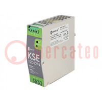 Power supply: switched-mode; for DIN rail; 120W; 12VDC; 10A; IP20