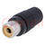 Plug; RCA; female; straight; soldering; black; for cable
