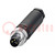 Connector: M8; male; PIN: 3; straight; for cable; plug; 4A; 60V