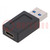 Adapter; USB 3.0; USB A-Stecker,USB C-Buchse; schwarz