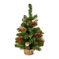 Artificial Gold Dressed Christmas Tree - 60cm, Gold