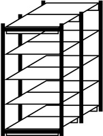 Steckregal H2000xB1325xT2x600mm Grundreg