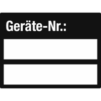 SafetyMarking Inventaretiketten Geräte-Nr.: 2 Beschriftungsfelder 500er Rolle Version: 01 - schwarz