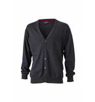 James & Nicholson Men's V-Neck Cardigan JN661 Gr. XL black