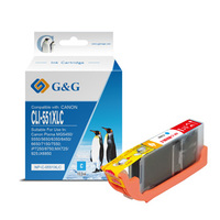 G&G kompatybilny ink / tusz z CLI551C XL, NP-C-0551XLC, cyan, 10,2ml, ml high capacity