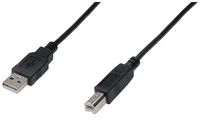 DIGITUS USB 2.0 Anschlusskabel, USB-A - USB-B Stecker, 1,0 m (11006290)