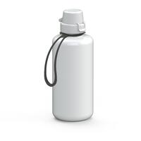 Artikelbild Trinkflasche "School", 1,0 l, inkl. Strap, weiß/weiß