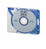 DURABLE Quickflip® Complete, per 1 CD/DVD, meccanismo a leva, barra laterale a scatto con fori, azzurro