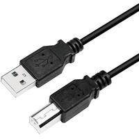 Logilink USB 2.0-Kabel, USB-A/M zu USB-B/M, schwarz, 2 m