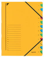 Ordnungsmappe, 12 Fächer, Pendarec-Karton, gelb