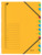 Ordnungsmappe, 12 Fächer, Pendarec-Karton, gelb