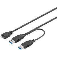 Goobay 95746 USB cable 0.3 m USB 3.2 Gen 1 (3.1 Gen 1) USB A Micro-USB B Black