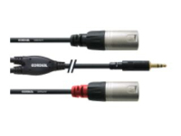 Cordial CFY 3 WMM audio kabel 3 m 3.5mm 2 x XLR (3-pin) Zwart