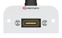 Kindermann 7441000582 wandcontactdoos HDMI Aluminium, Zwart
