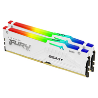 Kingston Technology FURY Beast 64 Go 6000 MT/s DDR5 CL40 DIMM (Kits de 2) White RGB XMP