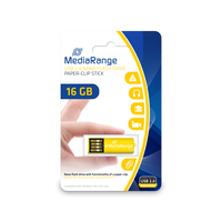 MediaRange MR976 USB flash meghajtó 16 GB USB A típus 2.0 Sárga
