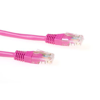 ACT Roze 10 meter U/UTP CAT6 patchkabel met RJ45 connectoren