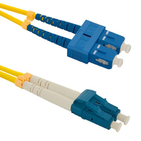 Qoltec 54031 kabel optyczny 1 m SC LC Żółty