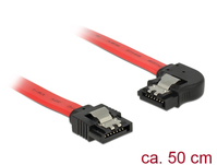 DeLOCK 83964 SATA-kabel 0,5 m SATA 7-pin Zwart, Rood