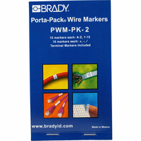 Brady PWM-PK-2 marqueur de câble Noir, Blanc Vinyl