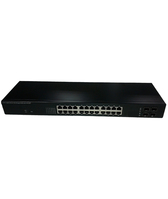 Longshine LCS-GSP9428 switch di rete Gestito Gigabit Ethernet (10/100/1000) Supporto Power over Ethernet (PoE) 1U Nero