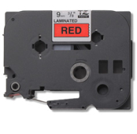 Brother Gloss Laminated Labelling Tape - 9mm, Black/Red címkéző szalag TZ