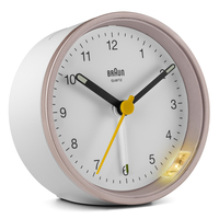 Braun BC12 Reloj despertador analógico Rosa, Blanco