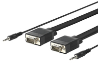 Microconnect MONGG5BMJ câble vidéo et adaptateur 5 m VGA (D-Sub) + 3,5 mm Noir