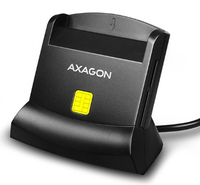 Axagon CRE-SM2 chipkártya olvasó Beltéri USB USB 2.0 Fekete