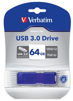 Verbatim 43897 lecteur USB flash 64 Go USB Type-A 3.2 Gen 1 (3.1 Gen 1) Bleu