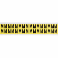 Brady 3420-M self-adhesive label Rectangle Removable Black, Yellow 32 pc(s)