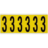Brady 3450-3 öntapadós címke Téglalap alakú Eltávolítható Fekete, Sárga 6 db