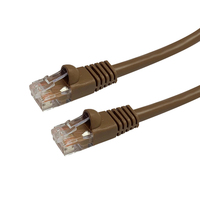 Videk Enhanced Cat5e Booted UTP RJ45 to RJ45 Patch Cable Brown 4Mtr