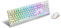 MSI VIGOR GK30 COMBO WHITE MEMchanical Gaming Keyboard + Gaming Mouse Bundle 'UK Layout, 6-Zone RGB Lighting Keyboard, Dual-Zone RGB Lighting Mouse, 5000 DPI Optical Sensor, Cen...