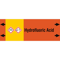 Brady ISO20560PM-165X60-HYDROFLUORIC ACID selbstklebendes Etikett Rechteck Dauerhaft Mehrfarbig
