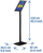 Europel 355045 bord- & informatiehouder Informatiestandaard A4 Aluminium, Staal Zwart