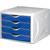 Helit H6129534 desk tray/organizer Plastic Blue, White