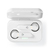 Nedis HPBT2052WT écouteur/casque Sans fil Ecouteurs Appels/Musique Bluetooth Blanc