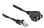 DeLOCK Netzwerk Verlängerungskabel S/FTP RJ45 Stecker zu RJ45 Buchse Cat.6A 50 cm schwarz