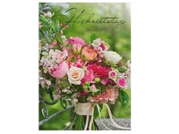 Karte ABC Hochzeitstag Blumenstrauss 12,5x17,5cm