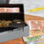 Relaxdays Geldkassette abschließbar, Kasse mit Münzfach, Geldbox mit 2 Schlüsseln, Geldzählkassette, BxT: 17 x 17 cm, grau