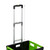 Relaxdays Einkaufstrolley klappbar, bis 35 kg, 50 l Kiste, mit Teleskopgriff, 2 Rollen, Transport Trolley, grün/schwarz