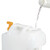 Relaxdays Wasserkanister mit Hahn, versch. Größen, Kunststoff bpa-frei, Weithals Deckel, Griff, Kanister, weiß/orange