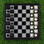Relaxdays Schachspiel, 3-in-1 Reisespiel für Schach, Dame & Backgammon, magnetisch, BT: 32x32 cm, klappbar, schwarz/weiß