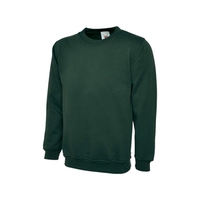 Uneek Clothing UC203 Sweatshirt Mediumweight 300GSM Bottle Green - Size MEDIUM