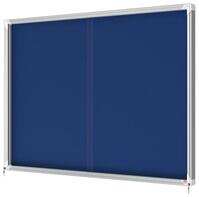 Nobo Premium Plus Blue Felt Lockable Notice Board 18xA4