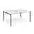 Adapt back to back desks 1600mm x 1200mm - silver frame and white top with oak e