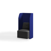 SOFÁ SOFT SEATING INDIVIDUAL NEGRO/AZUL 73x66x132cm